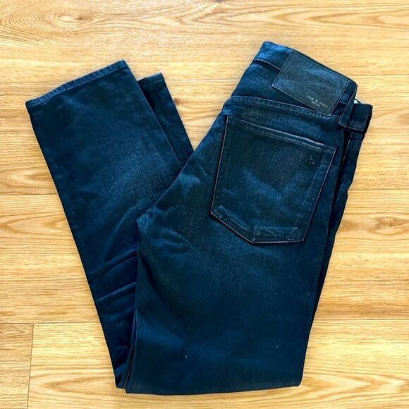 Rag & Bone Womens Jean 25 Black Waxed Maya High Rise Ankle Slim Classic Everyday - Picture 4 of 11